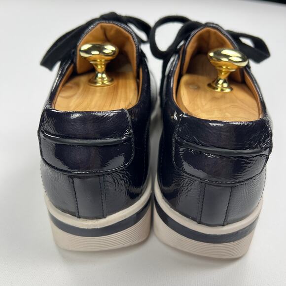 Gentle Souls Kenneth Cole Haddie Patent Leather Sneakers  Navy Blue Size 8.5M - Picture 9 of 10